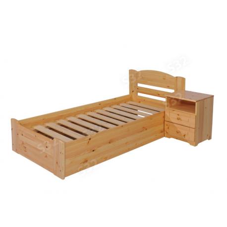 Sára ágyneműtartós ágy egyenes/magas fejvéggel, Kategória:Fenyő ágy